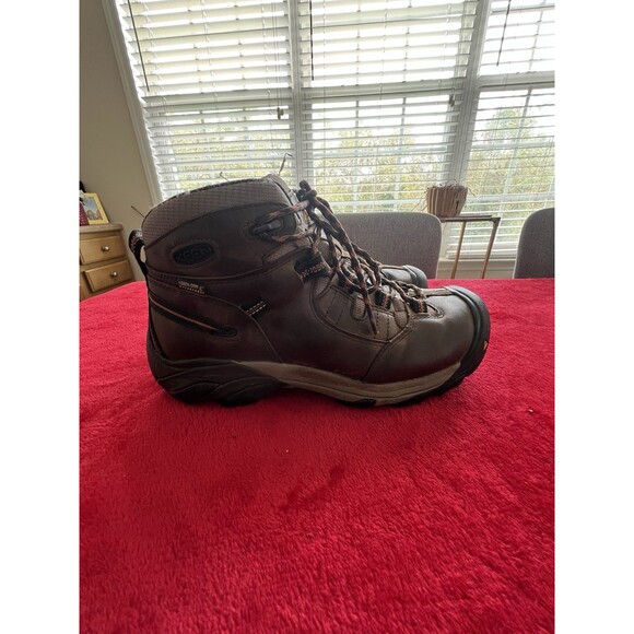 Keen Brown Mid-Height Waterproof Hiking Boots / Work Boots: Rubber Toe Mens 10D - Picture 3 of 13